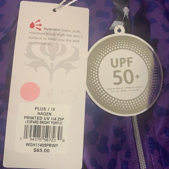 Lady Hagen New With Tags Activewear Training Exercise Long Sleeve Tee Half Zip - Picture 7 of 13